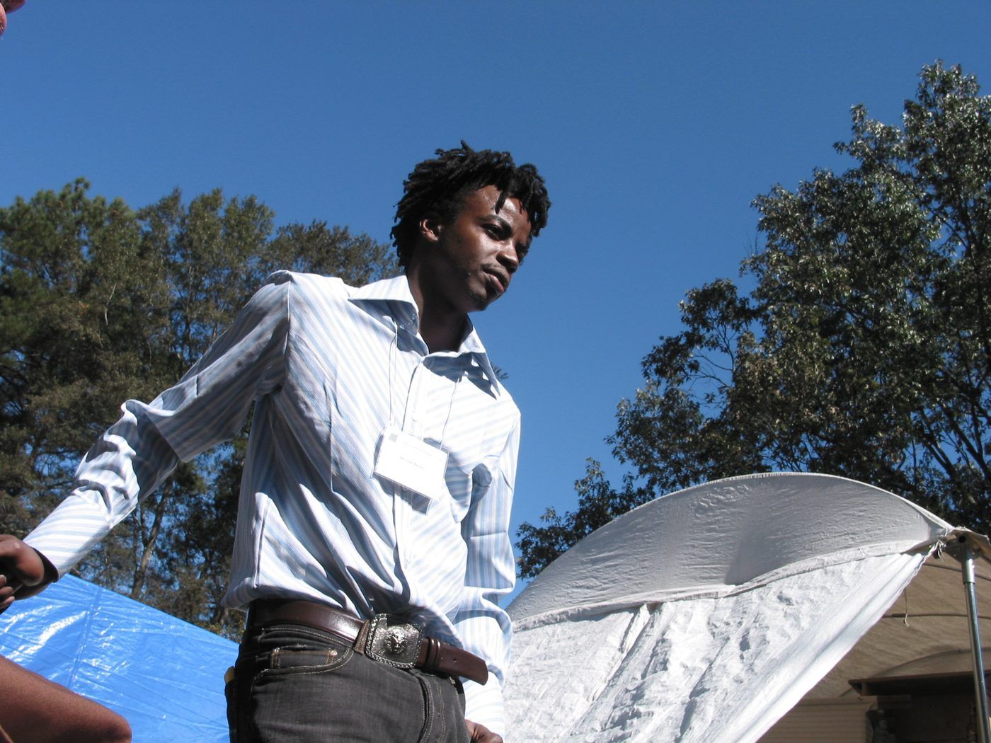Photo from the event, October 19, 2003.