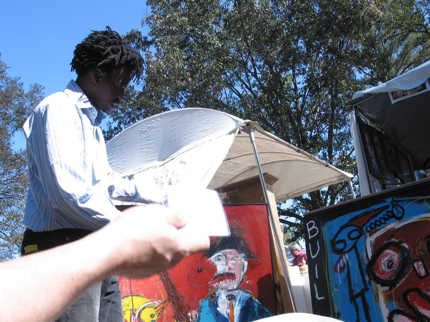 Photo from the event, October 19, 2003.