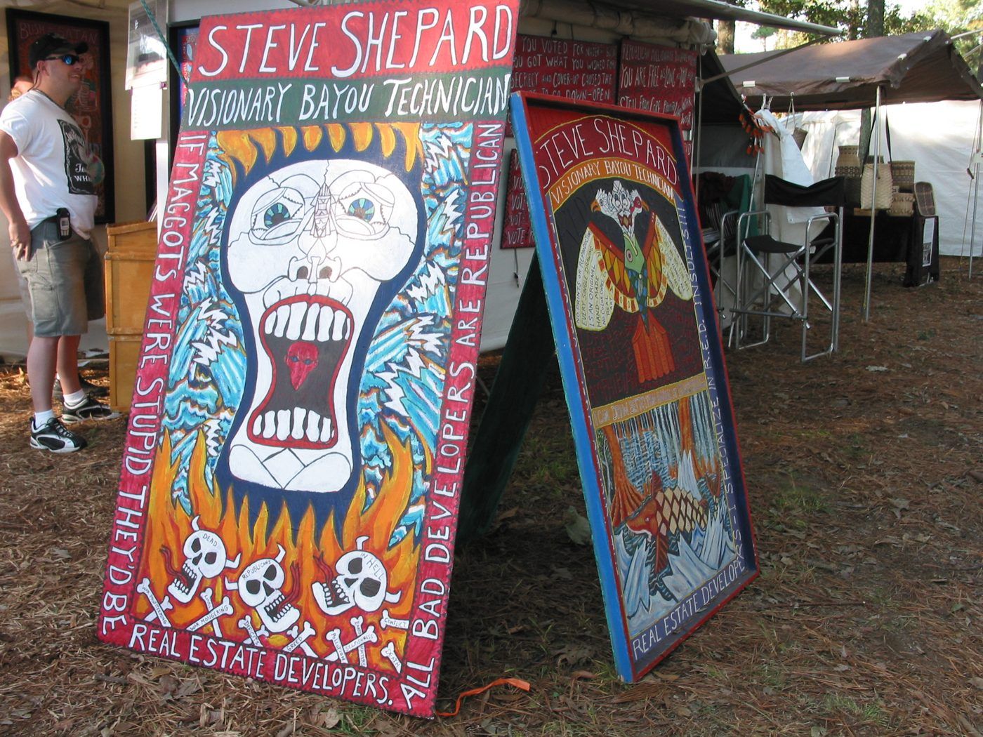 Photo from the event, October 16, 2004.