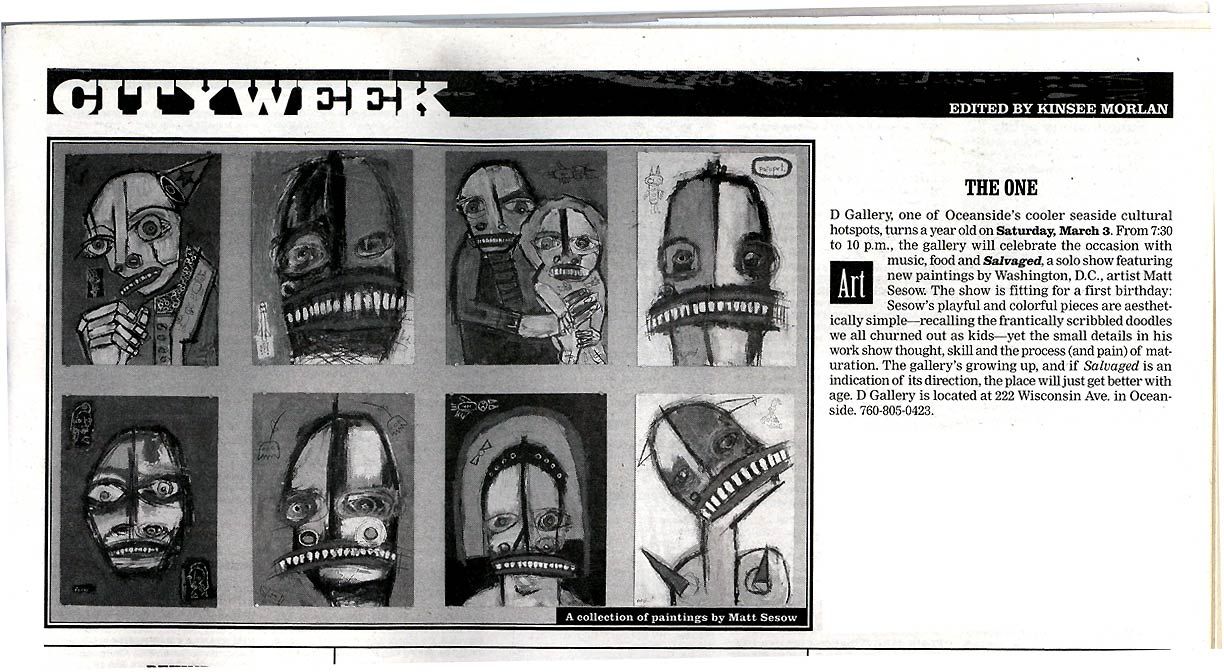 “Salvaged,” D Gallery, San Diego, CA, 2007: photograph 2 (“Salvaged,” D Gallery, March 2007)