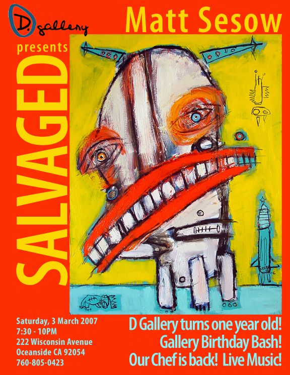 “Salvaged,” D Gallery, San Diego, CA, 2007: photograph 6 (A painting from “Salvaged”)