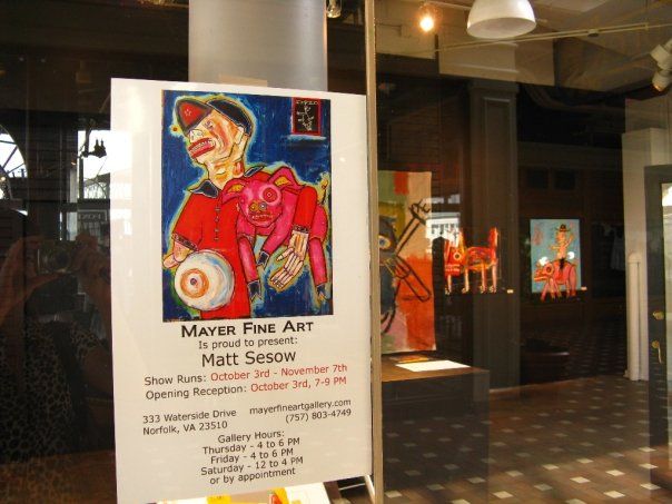 Mayer Fine Art, Norfolk, VA — October 3, 2009: photograph 6 (Posted by Matt Sesow on Facebook, October 5, 2009)