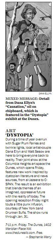 Two-Person Show — with Dana Ellyn, 2011: photograph 2 (Posted by Matt Sesow on Facebook, December 14, 2011)