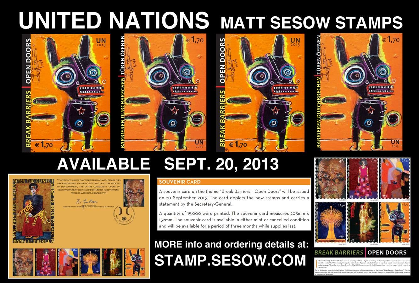 United Nations Postage Stamp, 2013: photograph 2 (Posted by Matt Sesow on Facebook, August 21, 2013)
