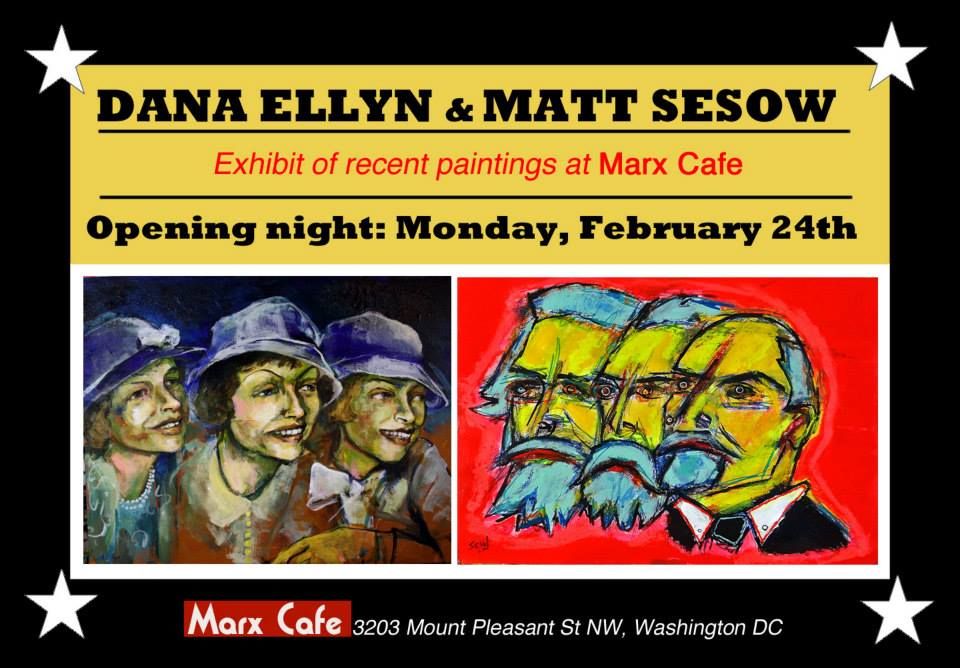 Two-Person Show — with Dana Ellyn, 2014: photograph 1 (Posted by Matt Sesow on Facebook, February 3, 2014)