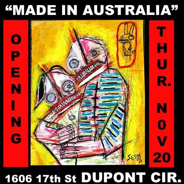 “Made in Australia,” Art17, Dupont Circle, Washington, DC, 2014: photograph 2 (Posted by Matt Sesow on Facebook, November 3, 2014)