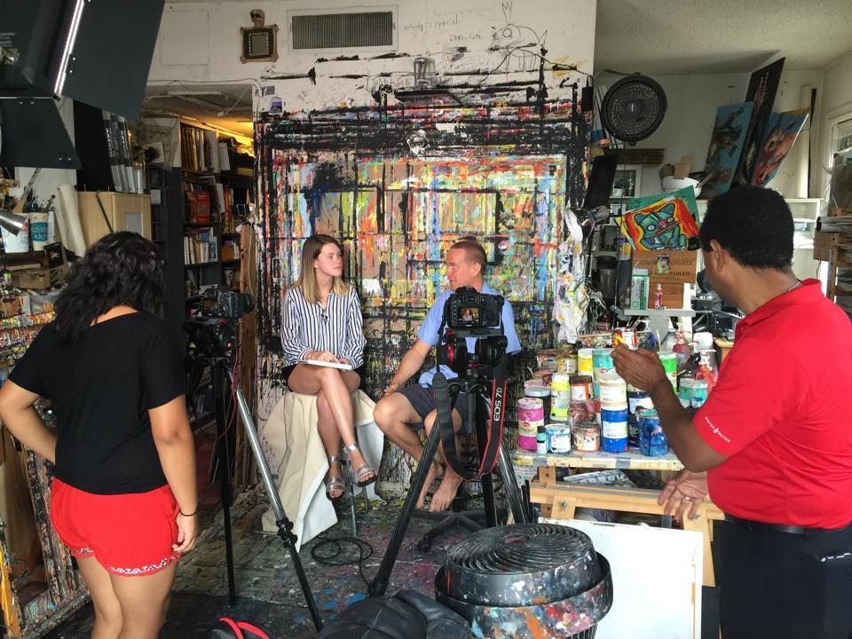 “Backstage Takoma” — video interview filmed in Matt’s DC studio about the upcoming “Join Hands” screening, 2015: photograph 2 (Posted by Matt Sesow on Facebook, August 6, 2015)