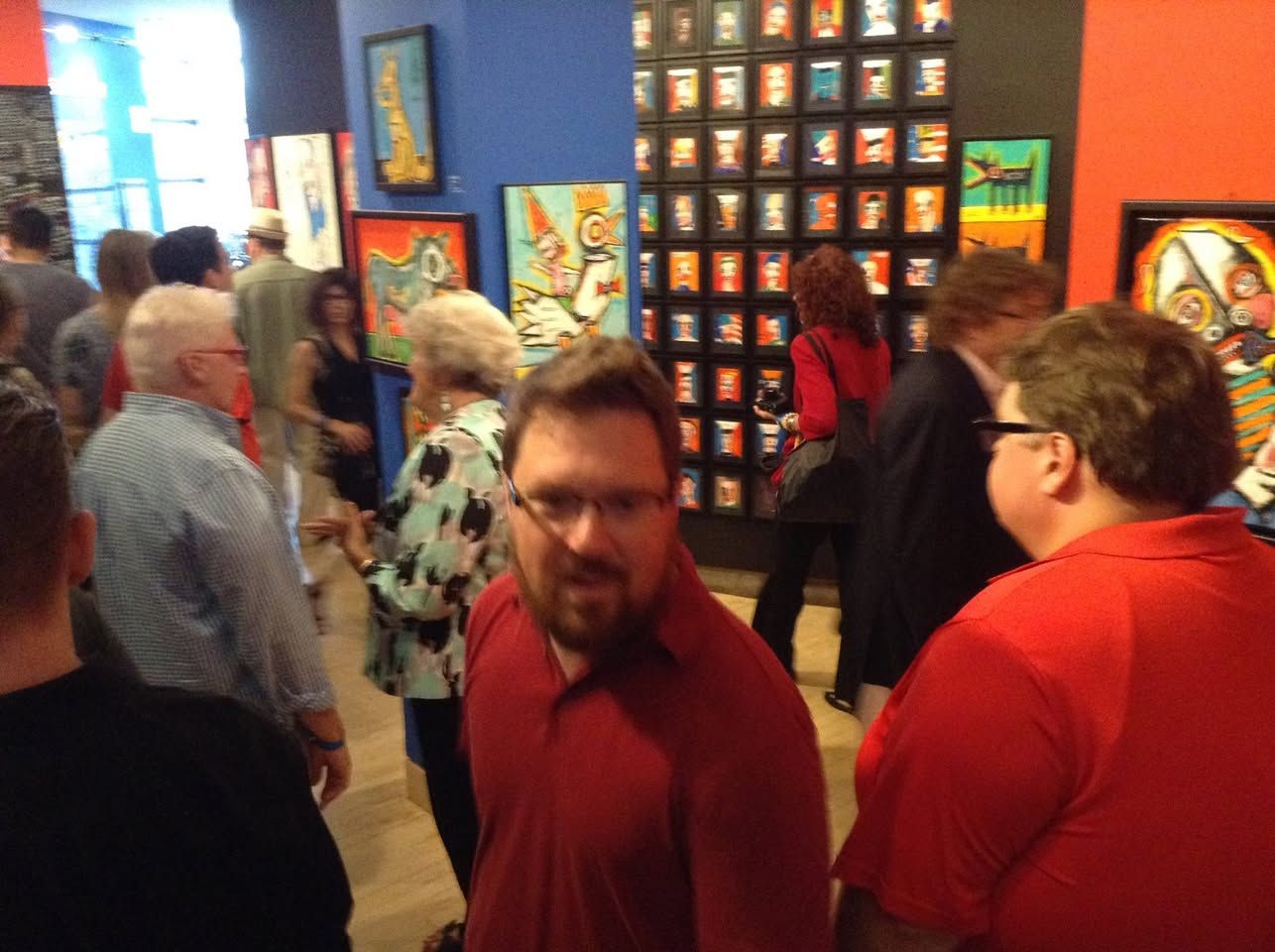 Monthly Saturday gallery talks at AVAM throughout “Shock and Awe”, 2016: photograph 1 (Posted by Matt Sesow on Facebook, June 7, 2016)