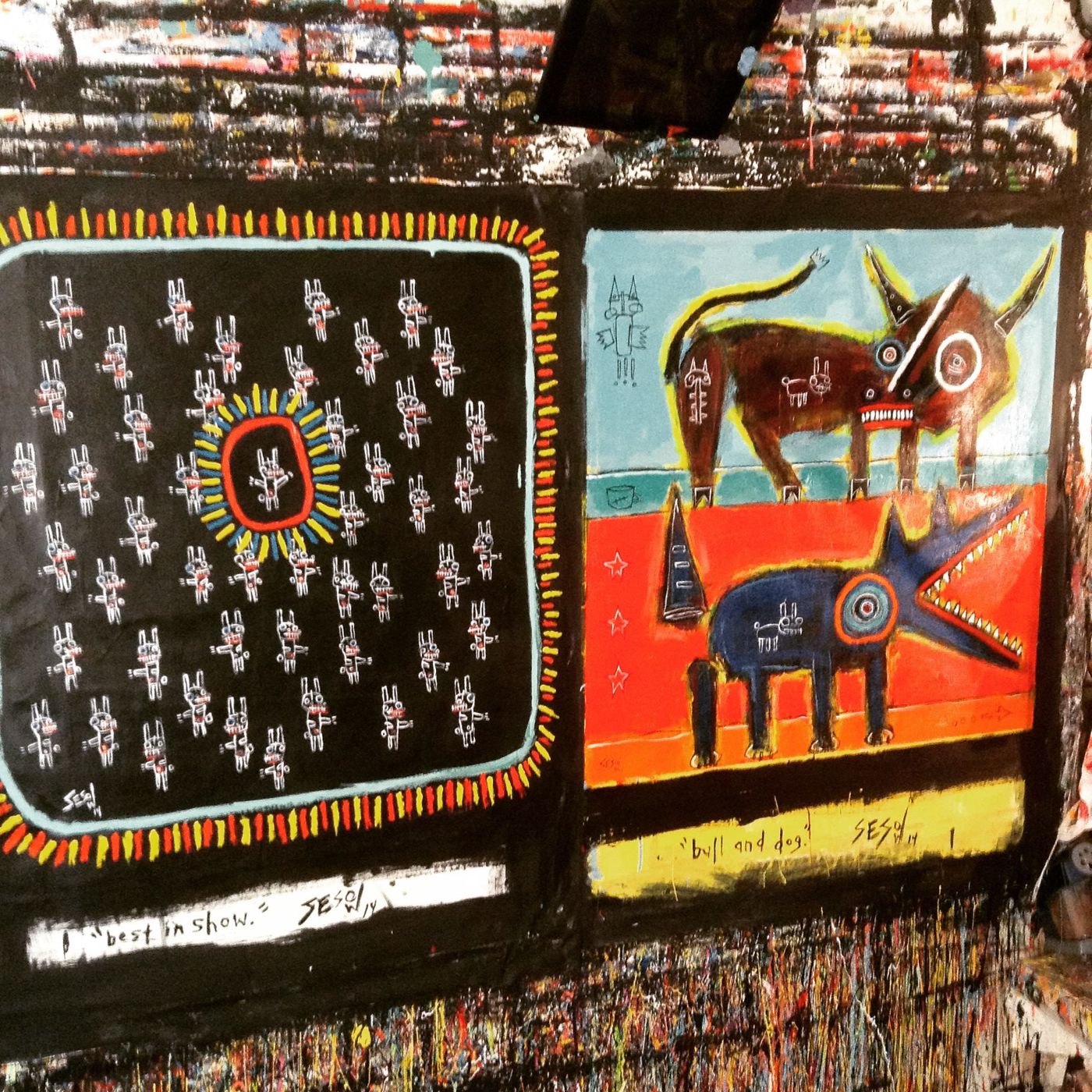 Open call to DC-area collectors to lend their Sesow paintings to the AVAM show, 2016: photograph 1 (Posted by Matt Sesow on Facebook, December 27, 2015)