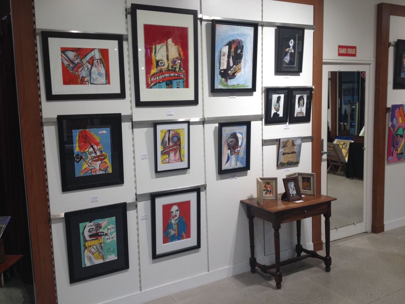 Paintings at “Une Vision Singulière,” a gallery in Saint Brieuc, northwest France, 2016: photograph 2 (Posted by Matt Sesow on Facebook, January 28, 2016)
