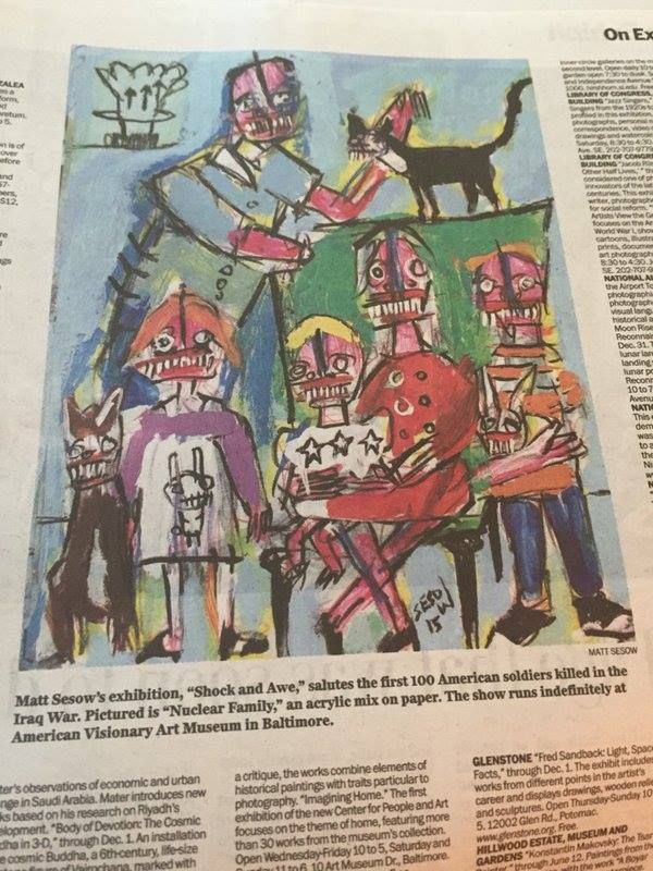 American Visionary Art Museum selects 26 Sesow paintings for its permanent collection, 2017: photograph 3 (Posted by Matt Sesow on Facebook, May 27, 2017)