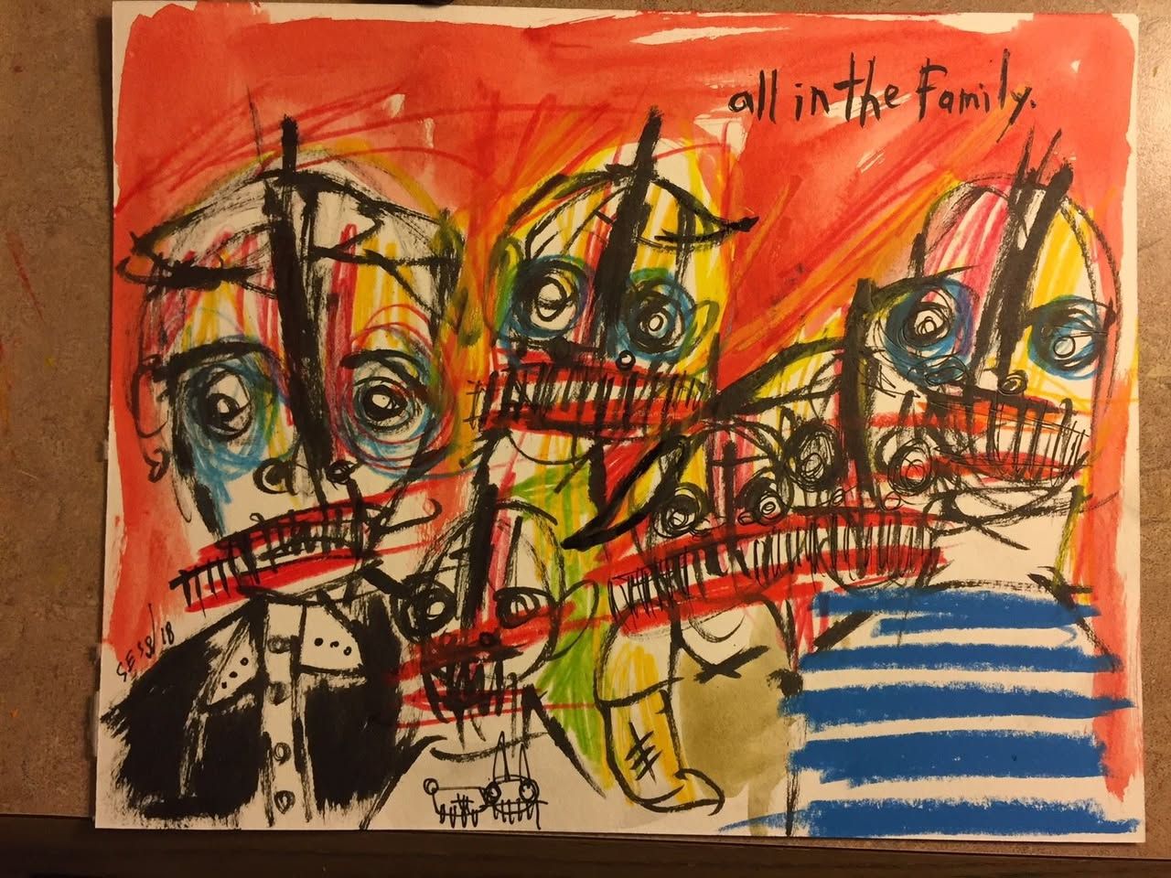 “All in the Family,” Metro Gallery, 1316 N Street, Lincoln, NE, 2018: photograph 2 (Posted by Matt Sesow on Facebook, June 21, 2018)