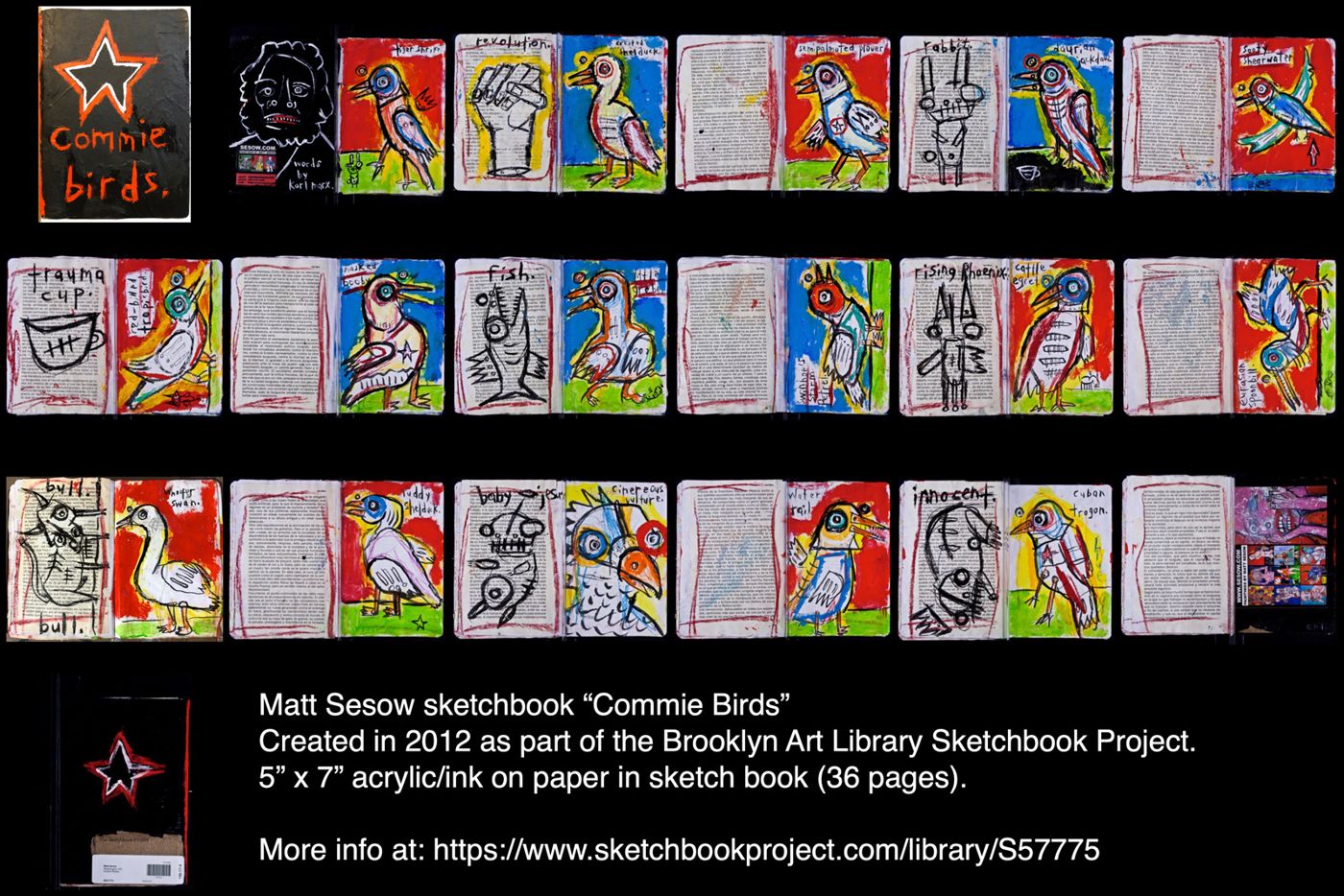 Brooklyn Art Library Sketchbook Project, 2023: photograph 3 (Posted by Matt Sesow on Facebook, February 15, 2023)