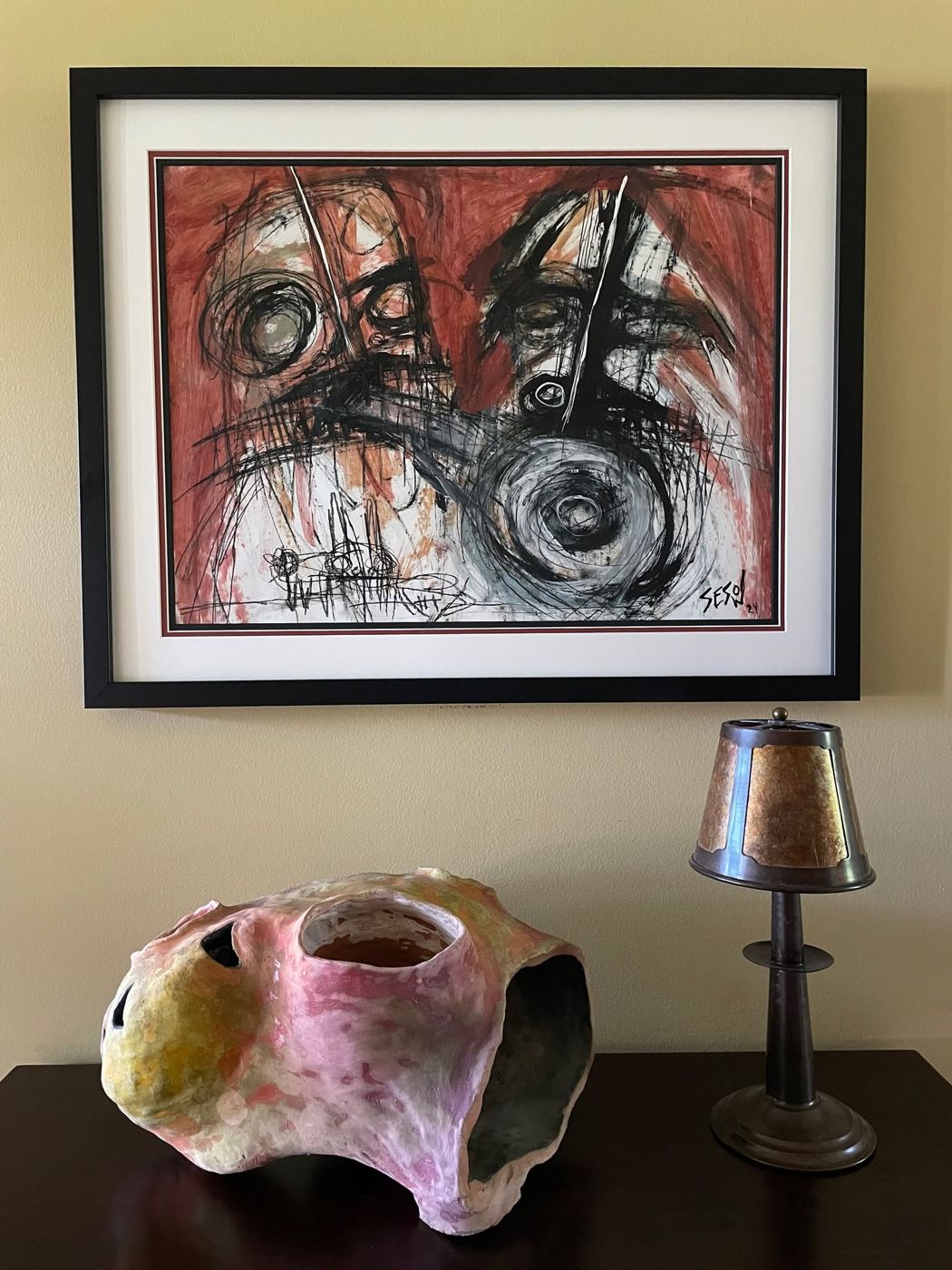 “Re-enabled” series — National Cherry Blossom Festival paintings made with his right hand and left arm, 2024: photograph 5 (Posted by Matt Sesow on Facebook, March 26, 2024)