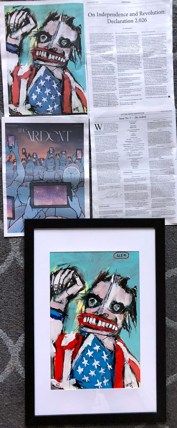 The Ardent, July 2026: “USA” illustrates “Declaration 2.026”, 2026: photograph 3 (Cover, spread and the original)