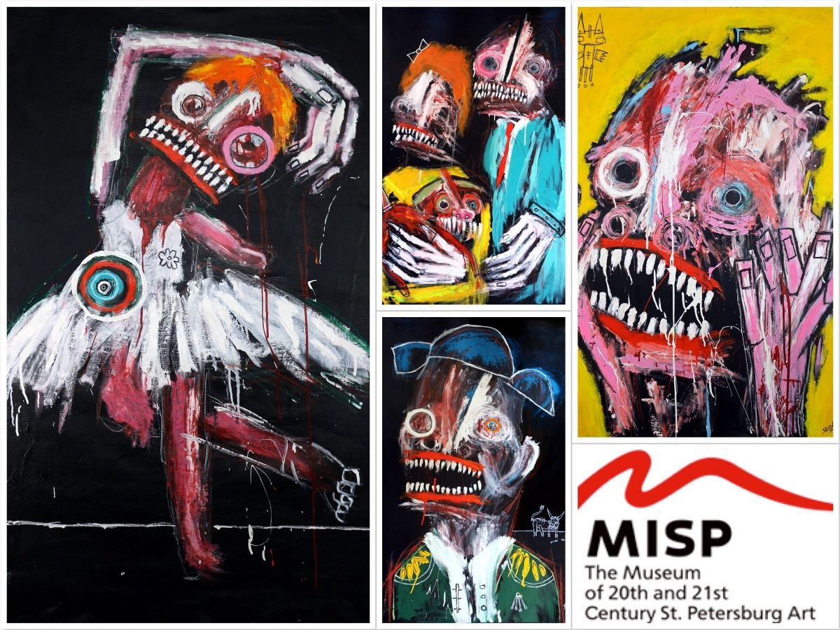 Four Matt Sesow paintings shown at the MISP Museum, St. Petersburg, Russia