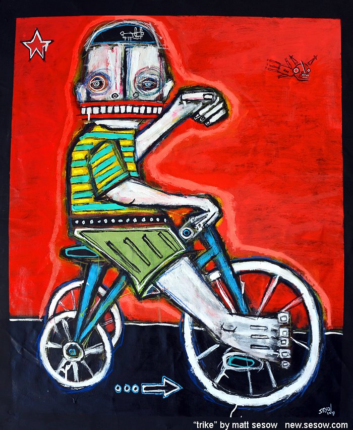 "Trike," painting by Matt Sesow, 2019