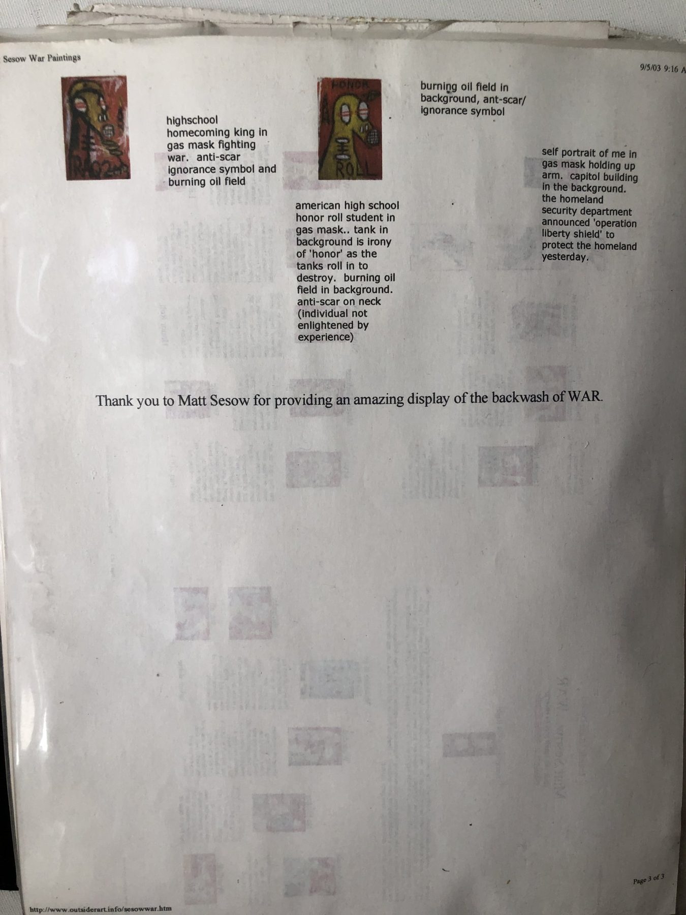 Matt Sesow...WAR, page 6