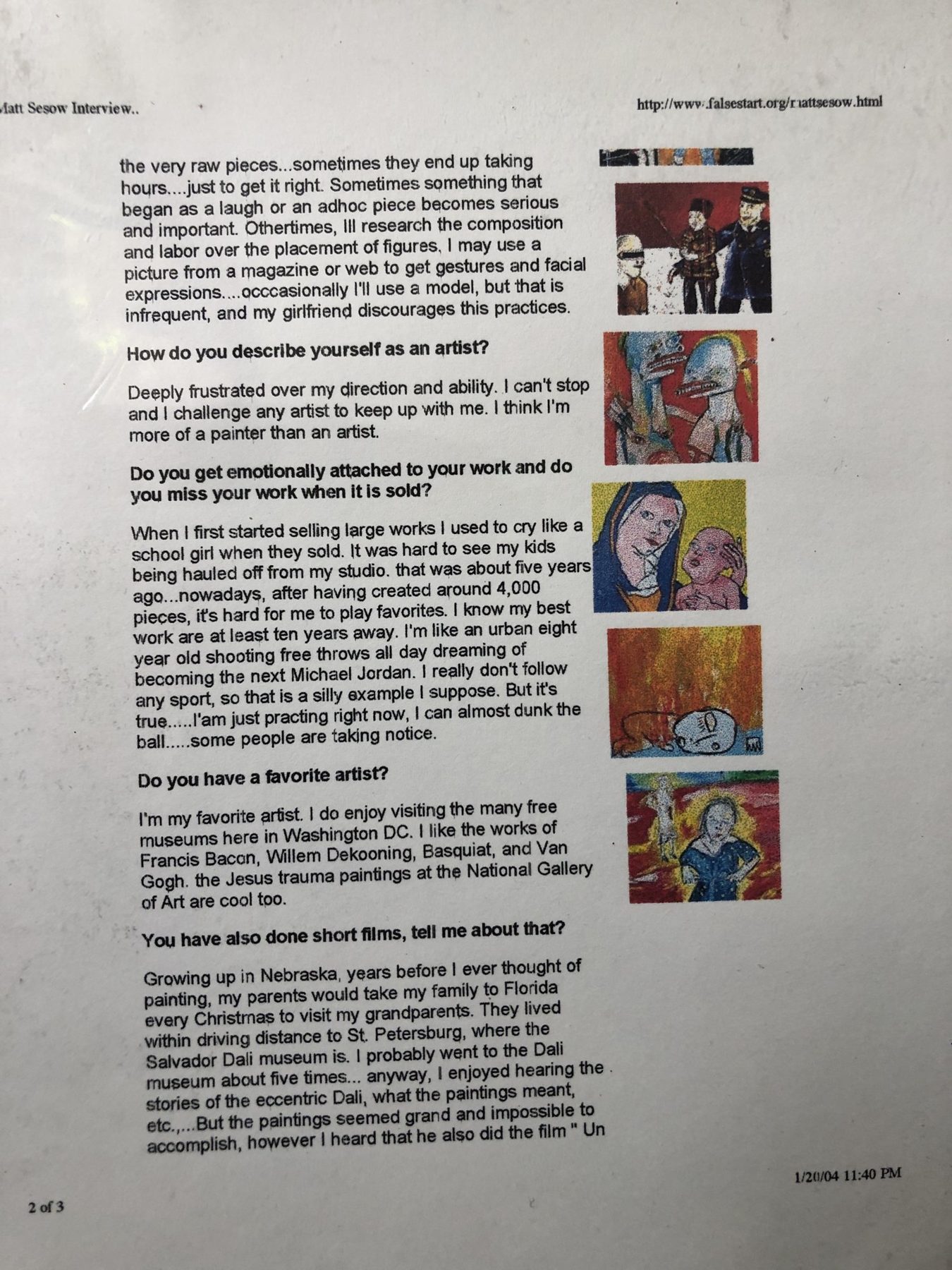 Matt Sesow Interview.., page 2