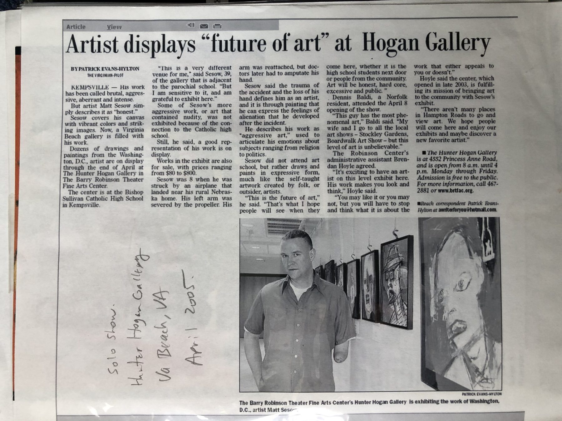 Artist displays "future of art" at Hogan Gallery, page 2