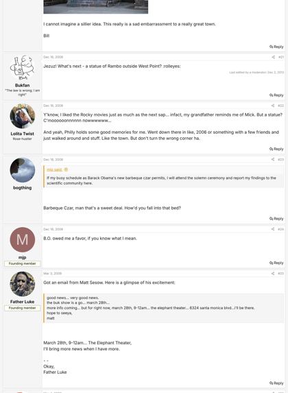 “Bukowski Celebration - Sat. March 28th” — including Matt Sesow’s email about the show: Page 5