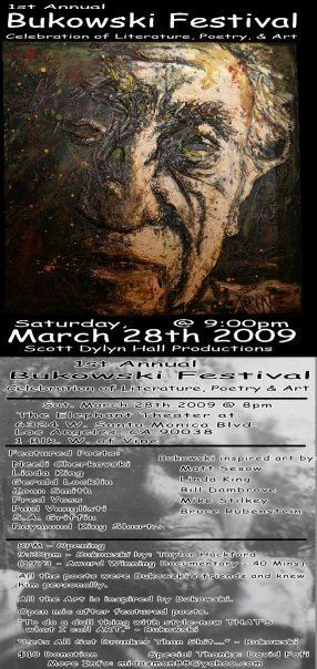 1st Annual Bukowski Festival — poster: Poster — combined