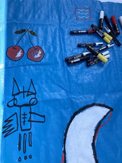 Students add their own icons to the canvas.