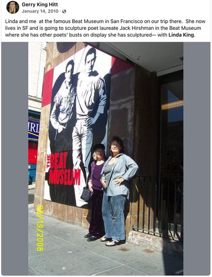 Linda King’s own accounts of her sculptures (Facebook posts): Gerry King Hitt, Jan 14, 2010