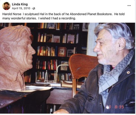 Harold Norse, bust by Linda King
