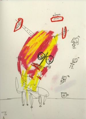 Original painting for Linda King’s Bukowski Undigested (2008), by Matt Sesow — 15 of 41