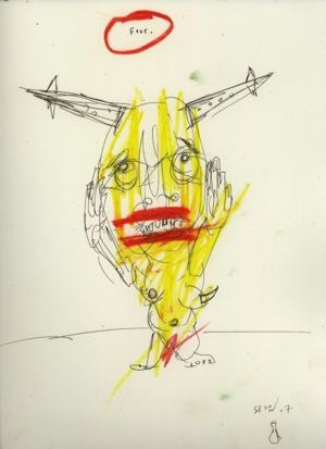 Original painting for Linda King’s Bukowski Undigested (2008), by Matt Sesow — 35 of 41