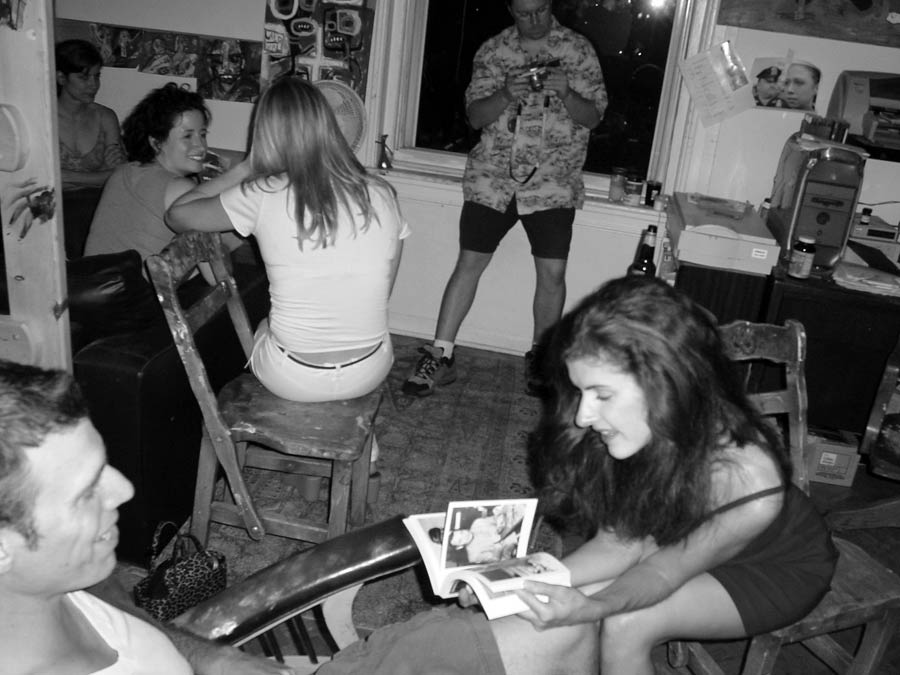 Friends in the studio. Matt’s caption on the page: “( studio 2005 )”.