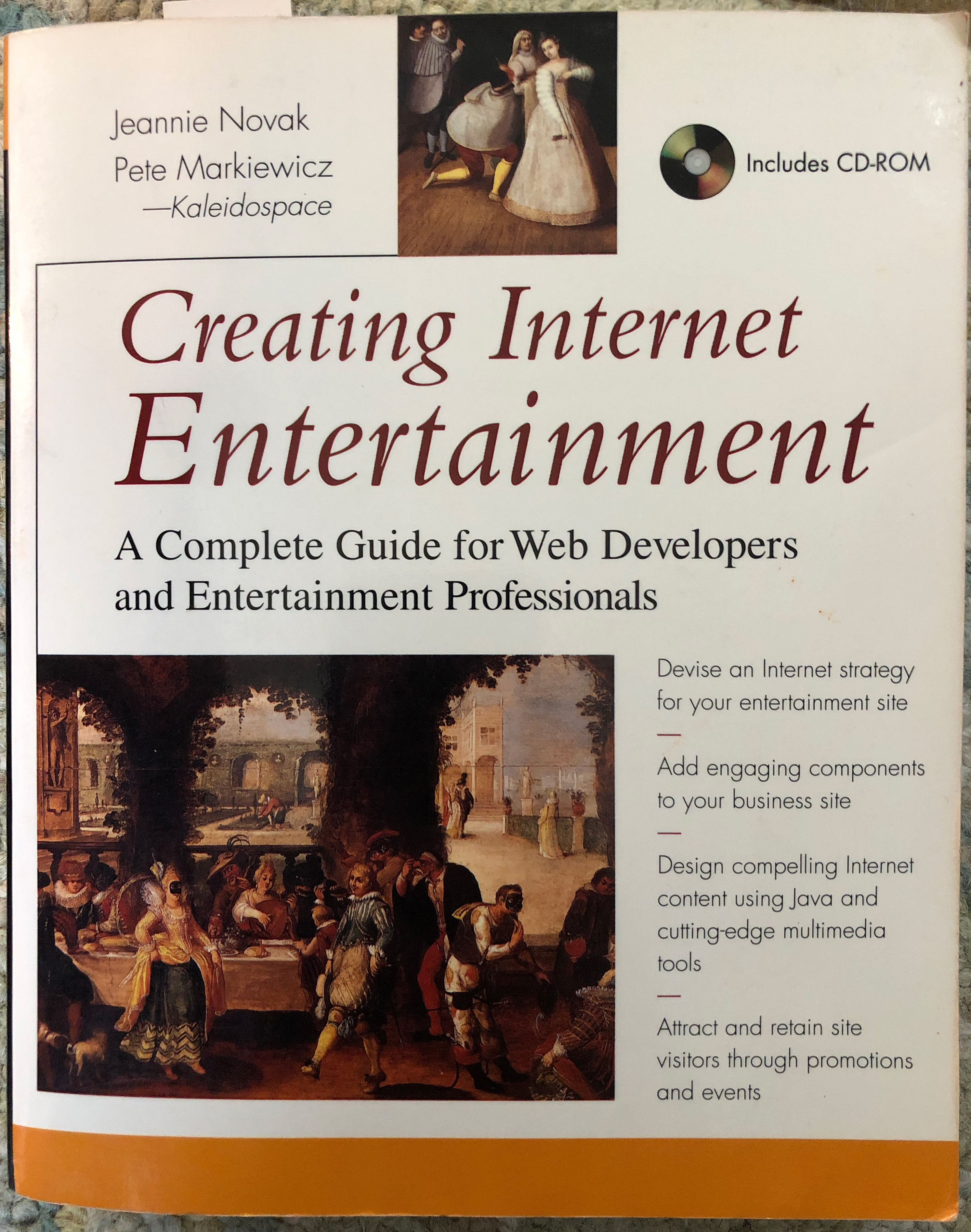 Cover of Creating Internet Entertainment by Jeannie Novak and Pete Markiewicz, John Wiley & Sons, 1997