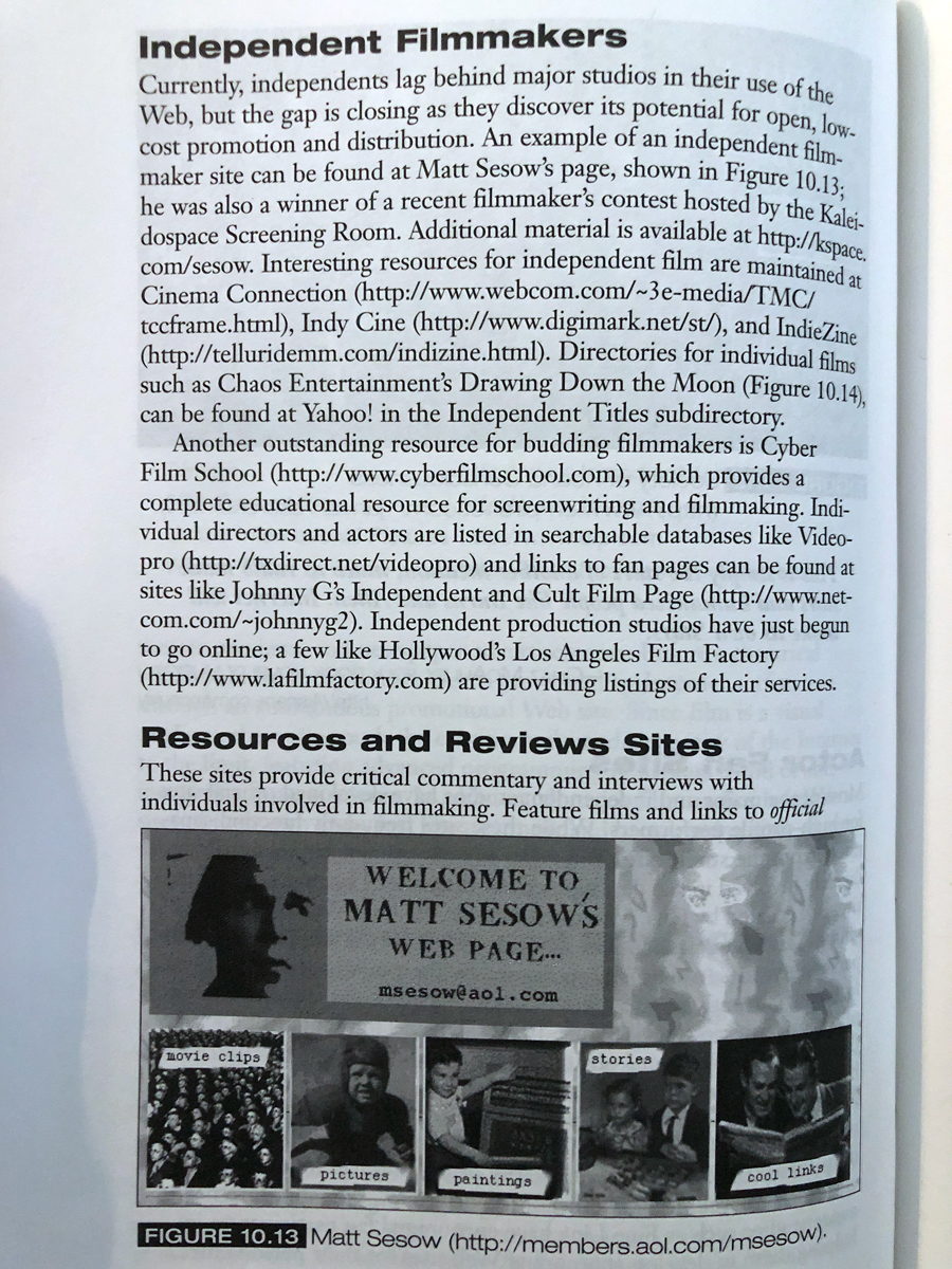 Full page showing the Independent Filmmakers section and Figure 10.13