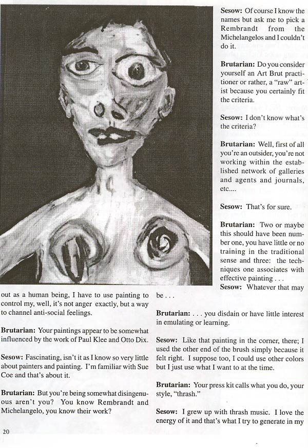 Brutarian Magazine Interview (1999), from Matt Sesow's press archive