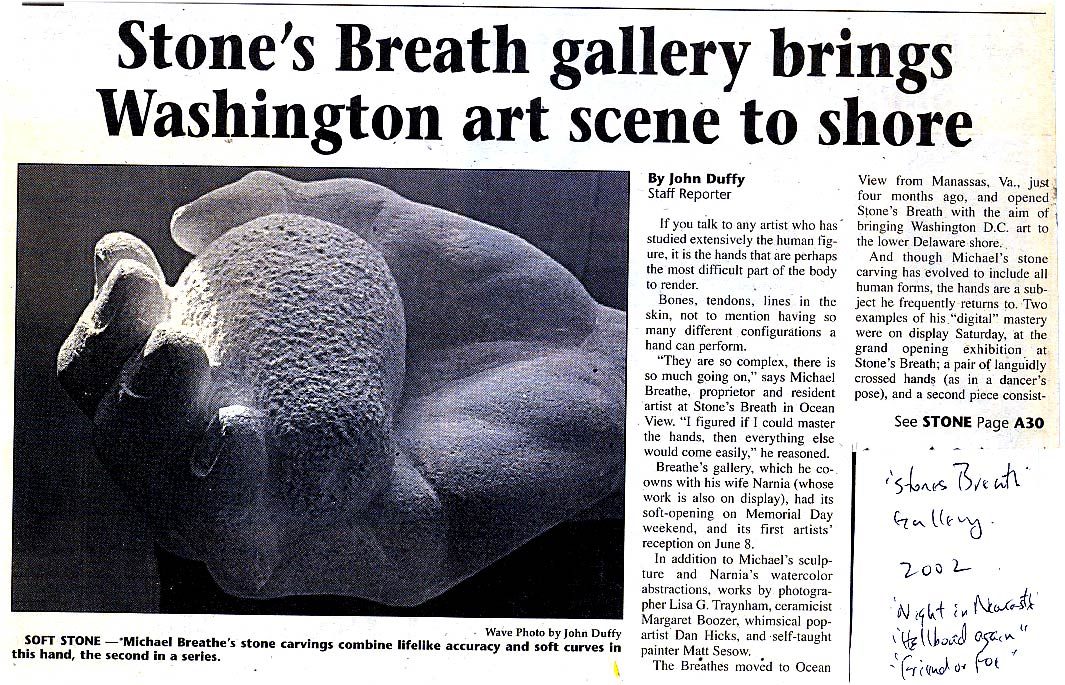 Sesow at Oceanview, Deleware Gallery (2002), from Matt Sesow's press archive