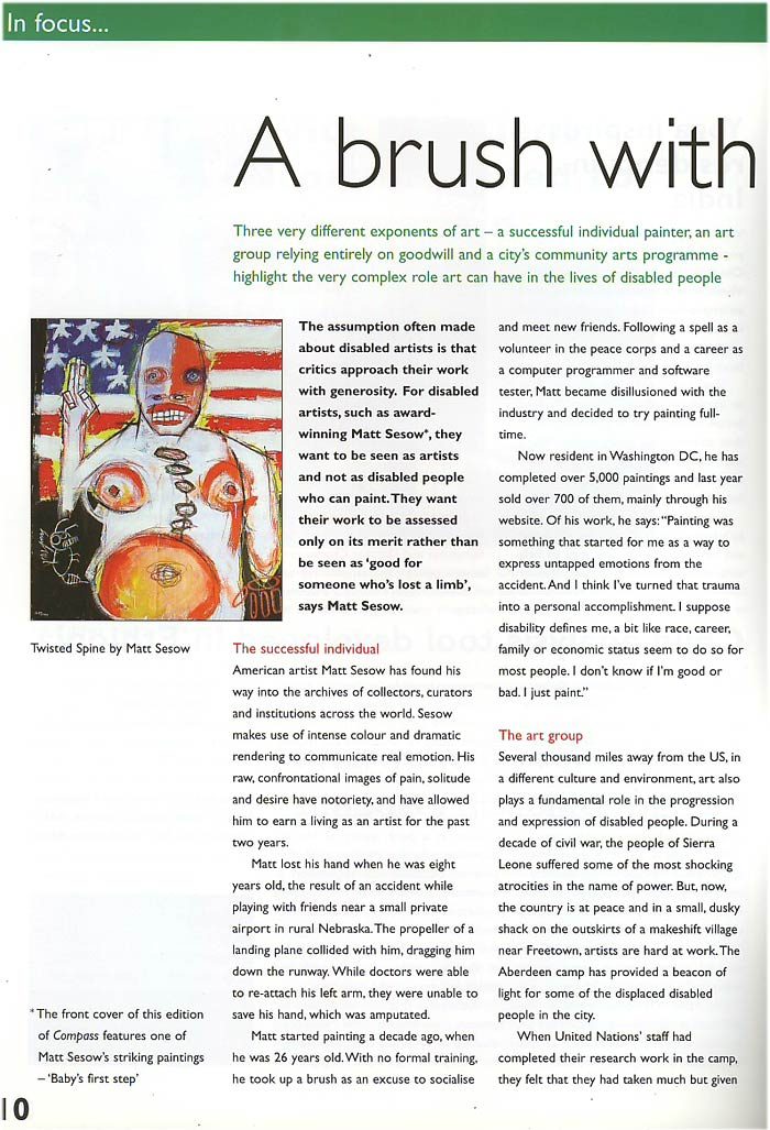 Compass Magazine Article, 2003: image 02 from the original sesow.com press page