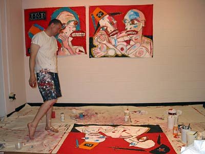 Sesow paints live (2004), from Matt Sesow's press archive