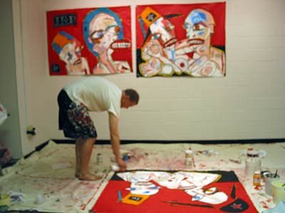 Sesow paints live (2004), from Matt Sesow's press archive