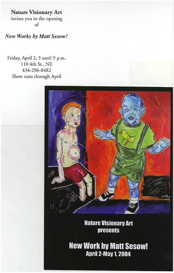Solo Show, Charlottesville (2004), from Matt Sesow's press archive