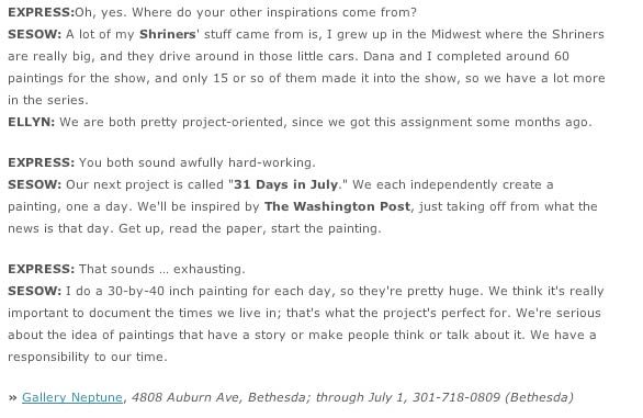 Two-person show, 2006: image 15 from the original sesow.com press page