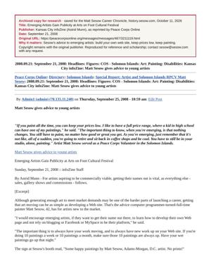 Emerging Artists Gain Publicity at Arts on Foot Cultural Festival, page 1