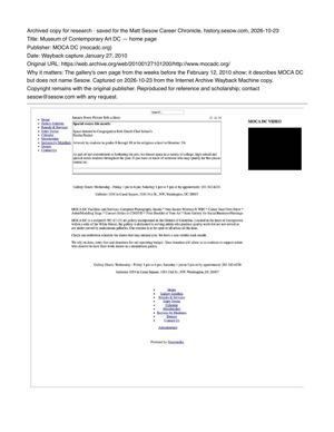 Museum of Contemporary Art DC — home page, page 1