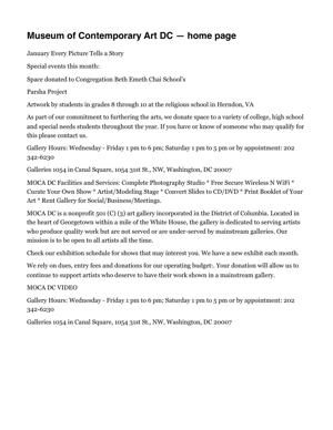 Museum of Contemporary Art DC — home page, page 2
