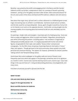 Betsy DiJulio, “ART: For Life & Limb,” VEER Magazine, August 19, 2021, page 4