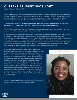 Old Dominion University Institute for the Humanities newsletter, October 2021, page 3