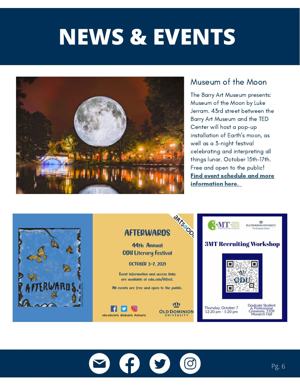 Old Dominion University Institute for the Humanities newsletter, October 2021, page 6