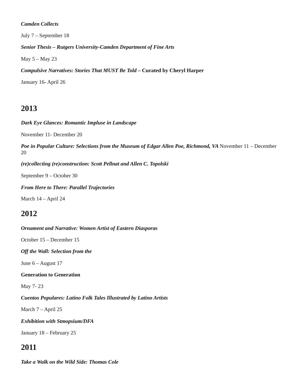Exhibition Archive, page 3