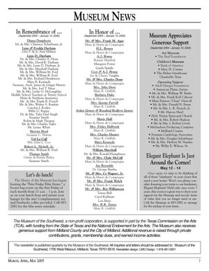 Museum of the Southwest newsletter, March–May 2005, page 7