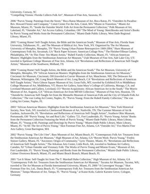 Purvis Young exhibition history (purvisyoung.com), page 2